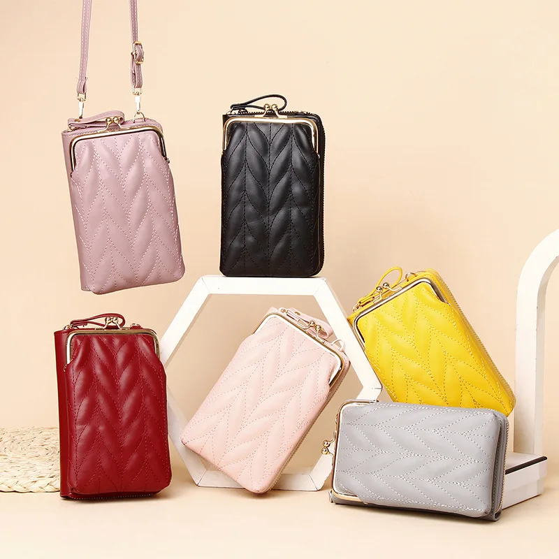 

Small Cute Vegan Leather Crossbody Women sling bag mobile Phone Purse Wallet Bag with Shoulder Strap