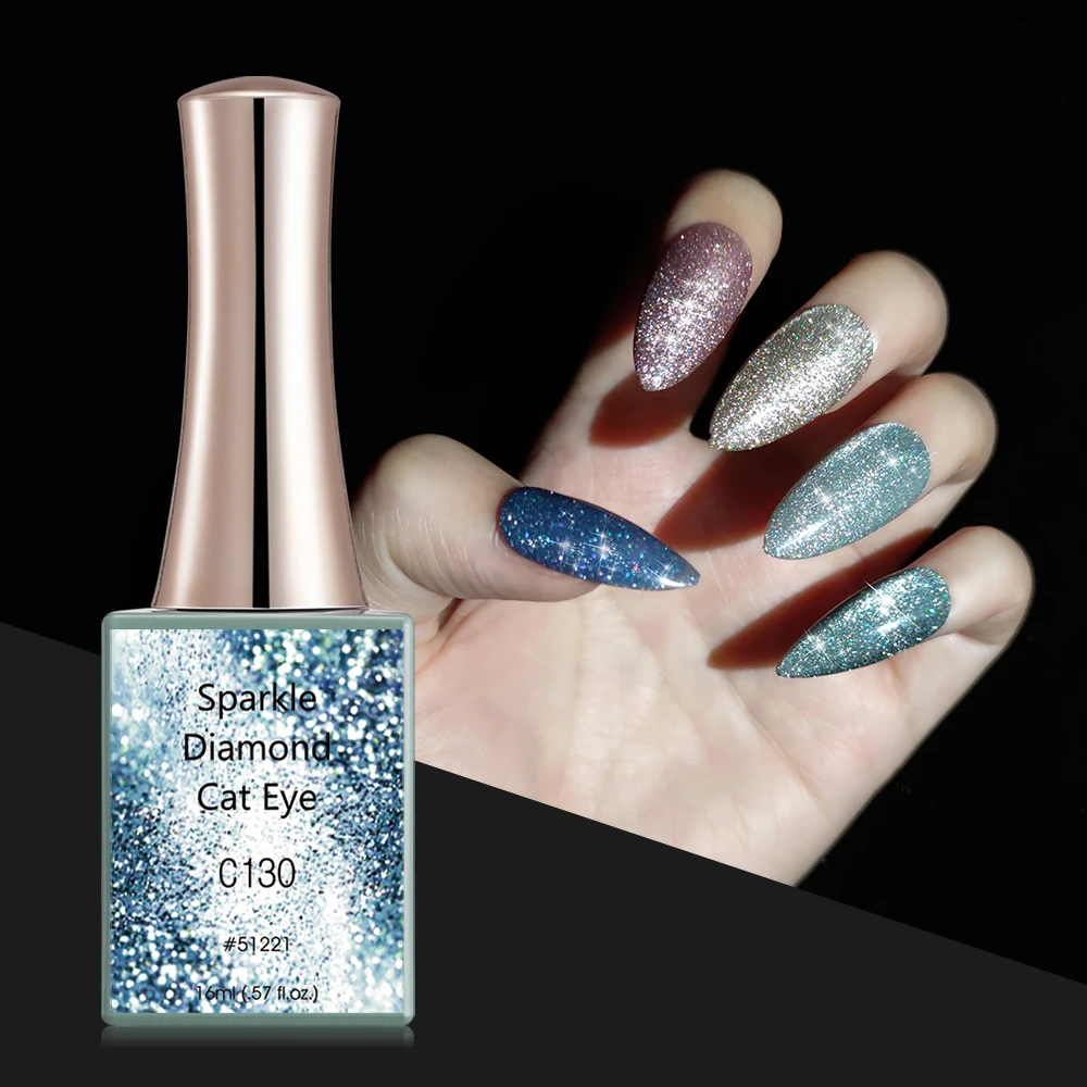 

16ml New Buddy nail gel shining color gel SPARKLE diamond cat eye gel UV&LED soak off 6 colors selection for professional