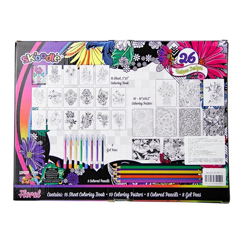 Adult Drawing Coloring Filling Colored Book 27 Pcs Art Sets Buy Adult