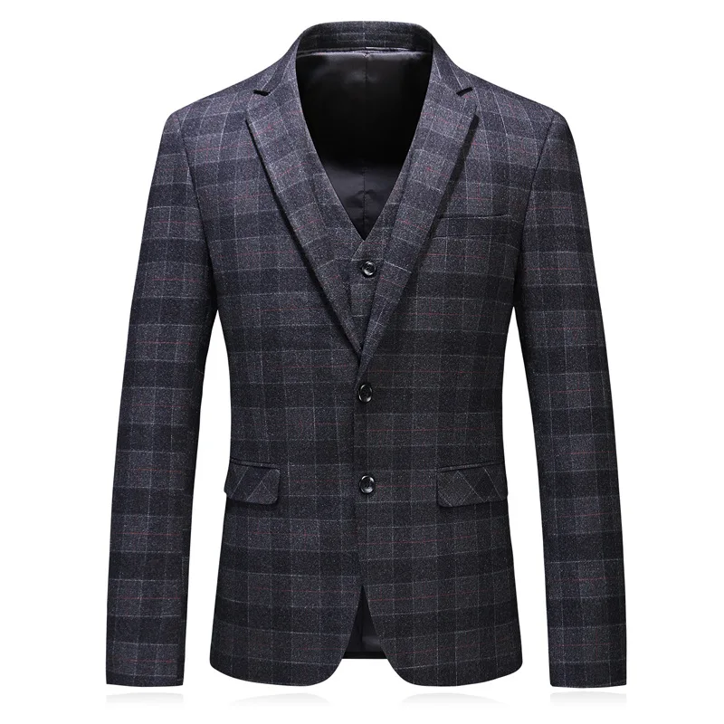 coat pant black check