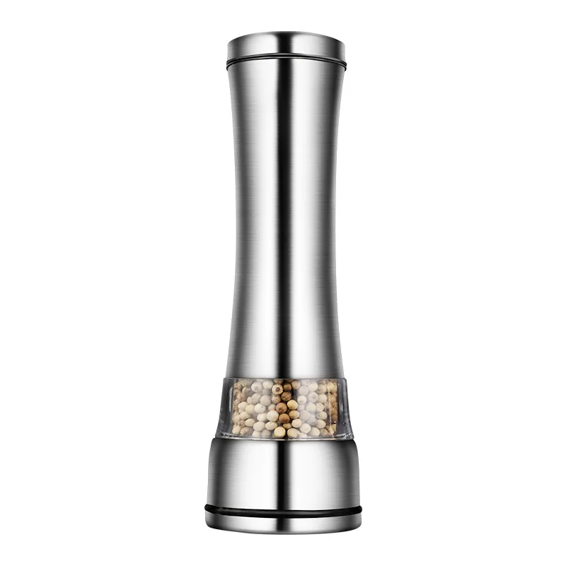 

New 304 stainless steel pepper grinder manual glass grinding black pepper powder machine pepper salt coffee flavoring bottle