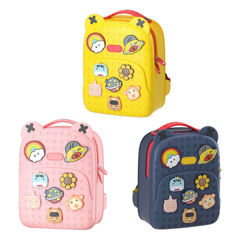 

Children Backpack Waterproof EVA Cartoon Silicone School Bag Cartoon Mini Backpack New Year Party Snack Bag Cute For Boys Girls, Picture