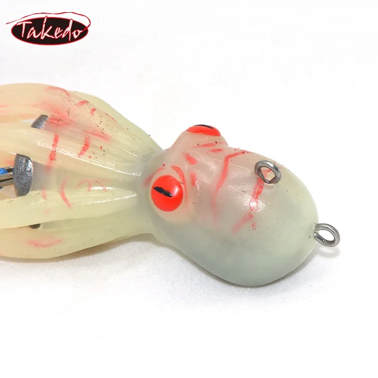 

TAKEDO JY39 150mm 110g High Quality Octopus Fishing lure Lead Jig Head UV TPR With Hook Soft Squid Fishing lures