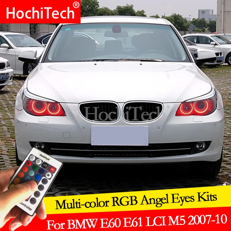 

For BMW E60 E61 LCI 528i 530i 535i 550i M5 Halogen daytime running light DRL Angel Eyes LED RGB Multi-color Halo Ring kit