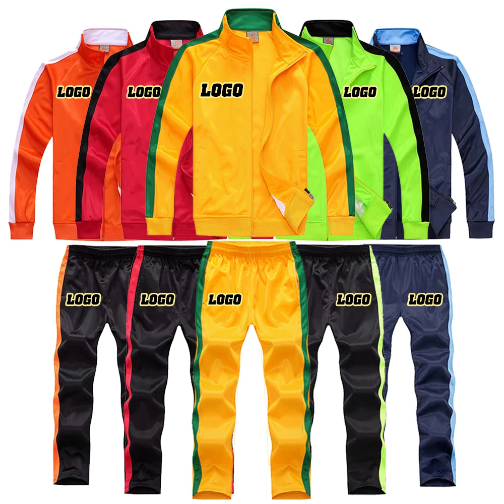 

2022 Long Sleeve Autumn/Winter Casual Football Sports Sweat Suit Golden Velvet Fleece Coat Match Training Suit Jacket Customized