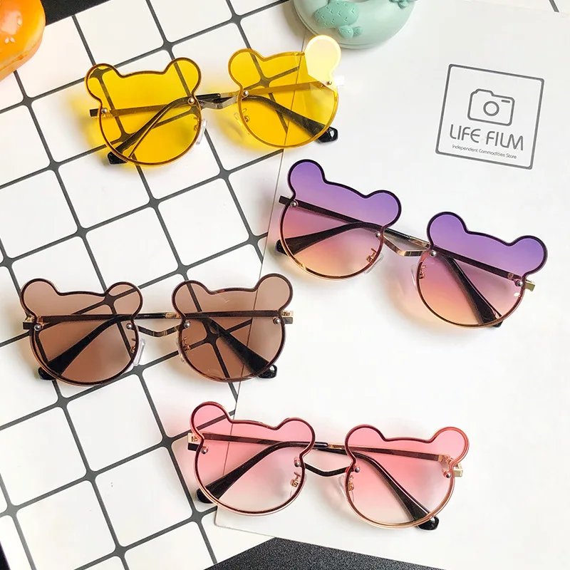 

2021 Sunglasses, Cartoon Children Sunglasses Progressive Ocean Sunglasses New cat Ears Rimless Glasses