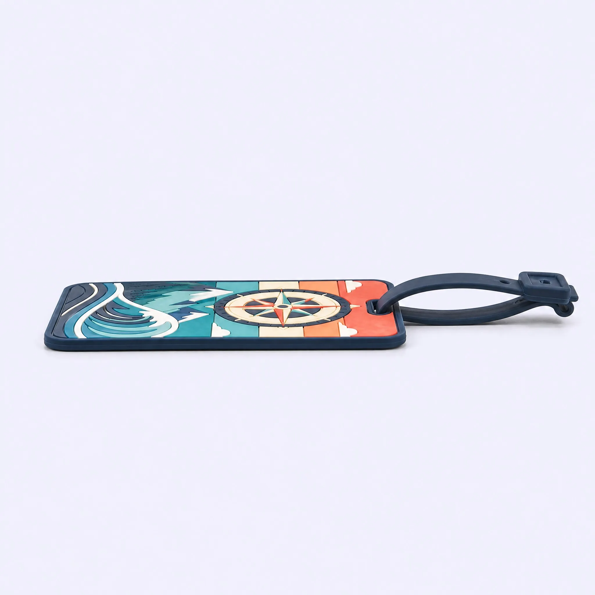 Custom 3D Soft PVC Luggage Tag Side Profile Thickness and Flexible Heavy-Duty Construction