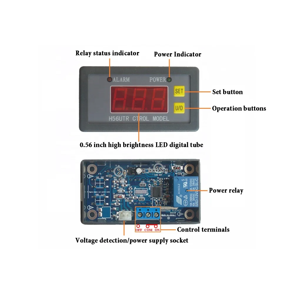 Taidacent H56 Dc Voltage Monitoring Relay Over Under Voltage Protection