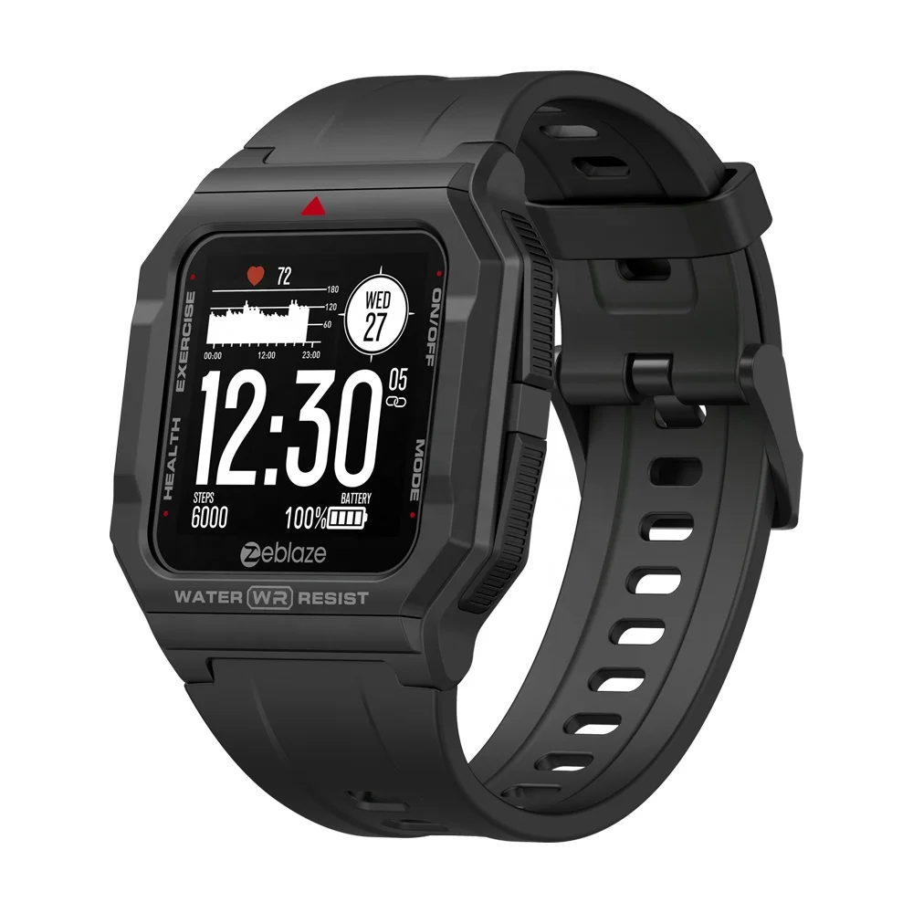 

NEW 2021 Zeblaze Ares Blue Tooth Smartwatch 3 ATM Heart Rate Mens Smart Watch