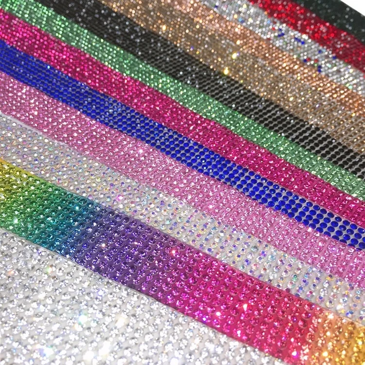 

Self Adhesive Rhinestone Sheets SS8 2.3mm Fuchsia Full Glass Crystal Sticker, Over 120 colors can be in stock