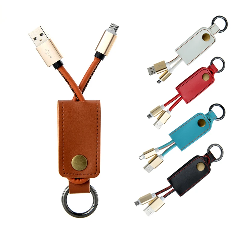 

ETMAXTER Date Usb Cabl ZZYD usb cable Leather Lanyard Metal Keychain 2A USB fast Charger for iphone 11 pro max xr xs