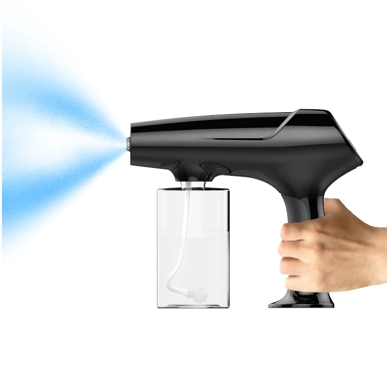 

Rechargeable Wireless Portable disinfection sterilizer blue ray cold steam nano spray machine k5 nano spray gun, White /black