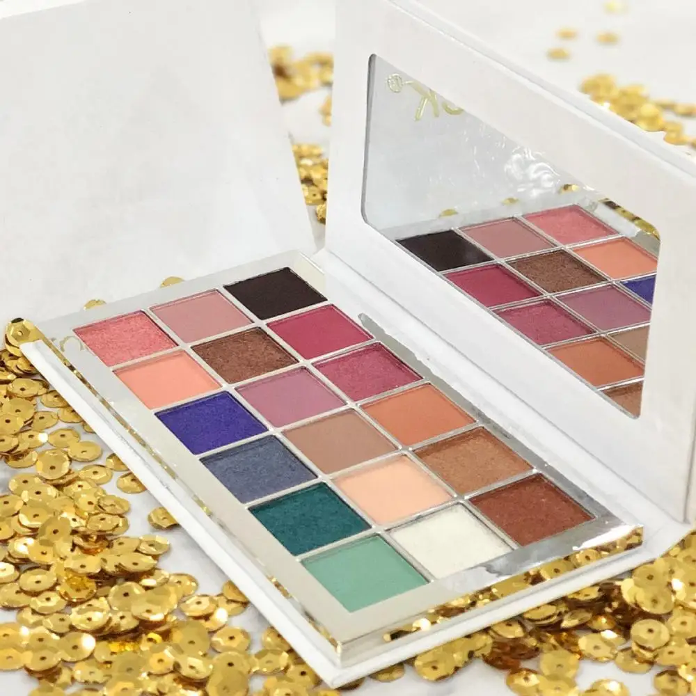 

no brand 18-color pearlescent matte metallic eyeshadow palette private label custom logo eye shadow palette, 18 colors