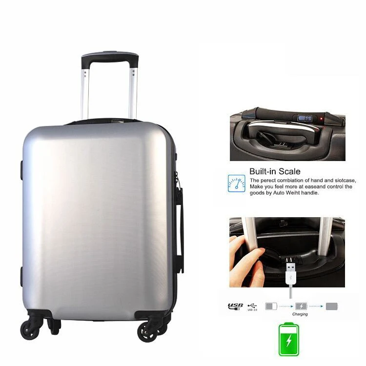 20'' Carry On Luggage Smart Suitcase Trolley Bags With Usb Charger,Scale Buy Trolley Luggage