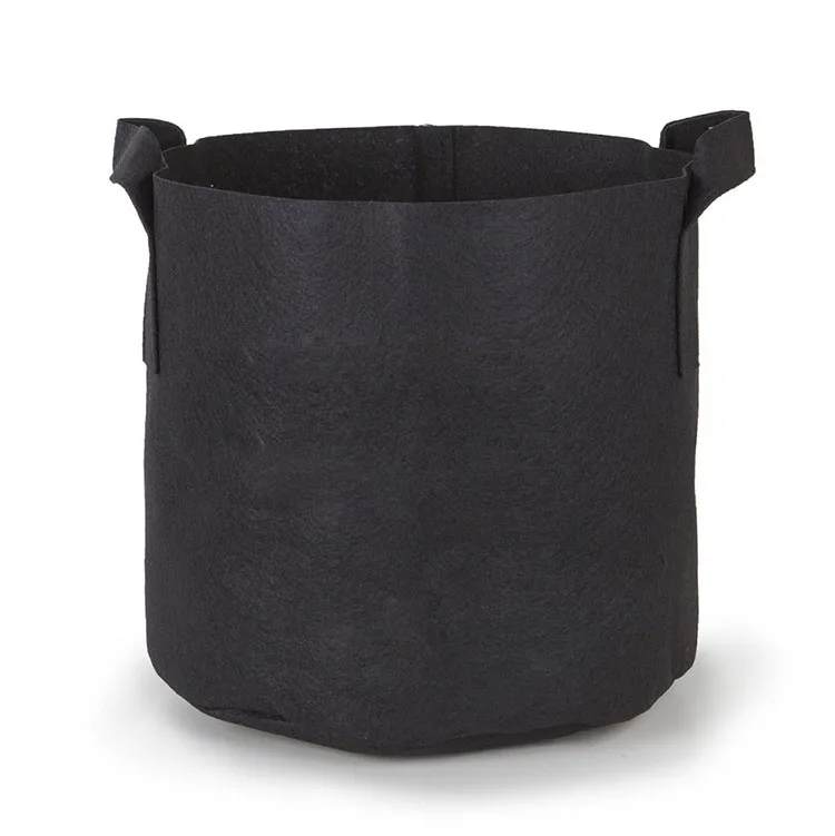 

New design grow fabric pots felt planting bag with handle, Black