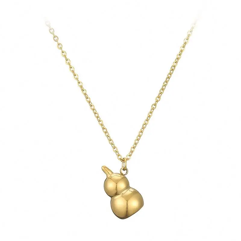 

Gold-Plated Gourd Necklace Lucky Stainless Steel Jewelry