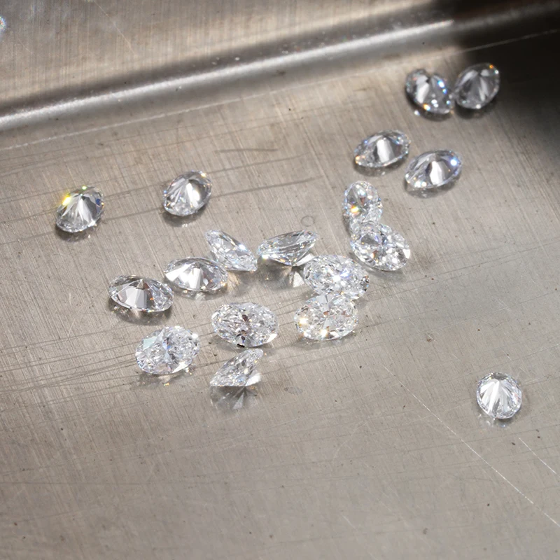 Wholesale Synthetic Melee Bulk Oval Diamond DEF VS HPHT Lab Grown Loose Stone for Jewelry Setting and Manufacturing