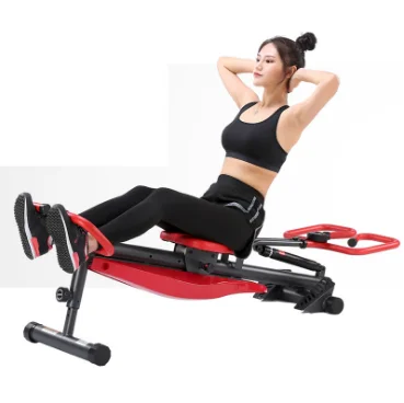 

Silent Home fitness equipment Rowing machine multi-function paddler folding exercise stomach abdominal crunches rower machine, Black