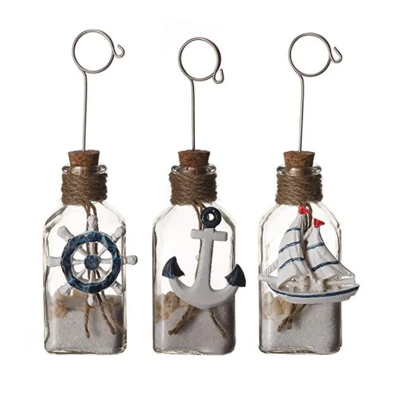 

Hot Selling Cheap Clear Summer Style Glass Bottle With Starfish Decoration, Pink