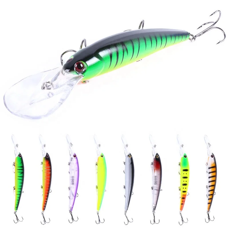 

Hengjia 165mm 21g Floating Artificial Fishing Minnow Lures 3D eyes plastic lure, 8 colours available/unpainted/customized