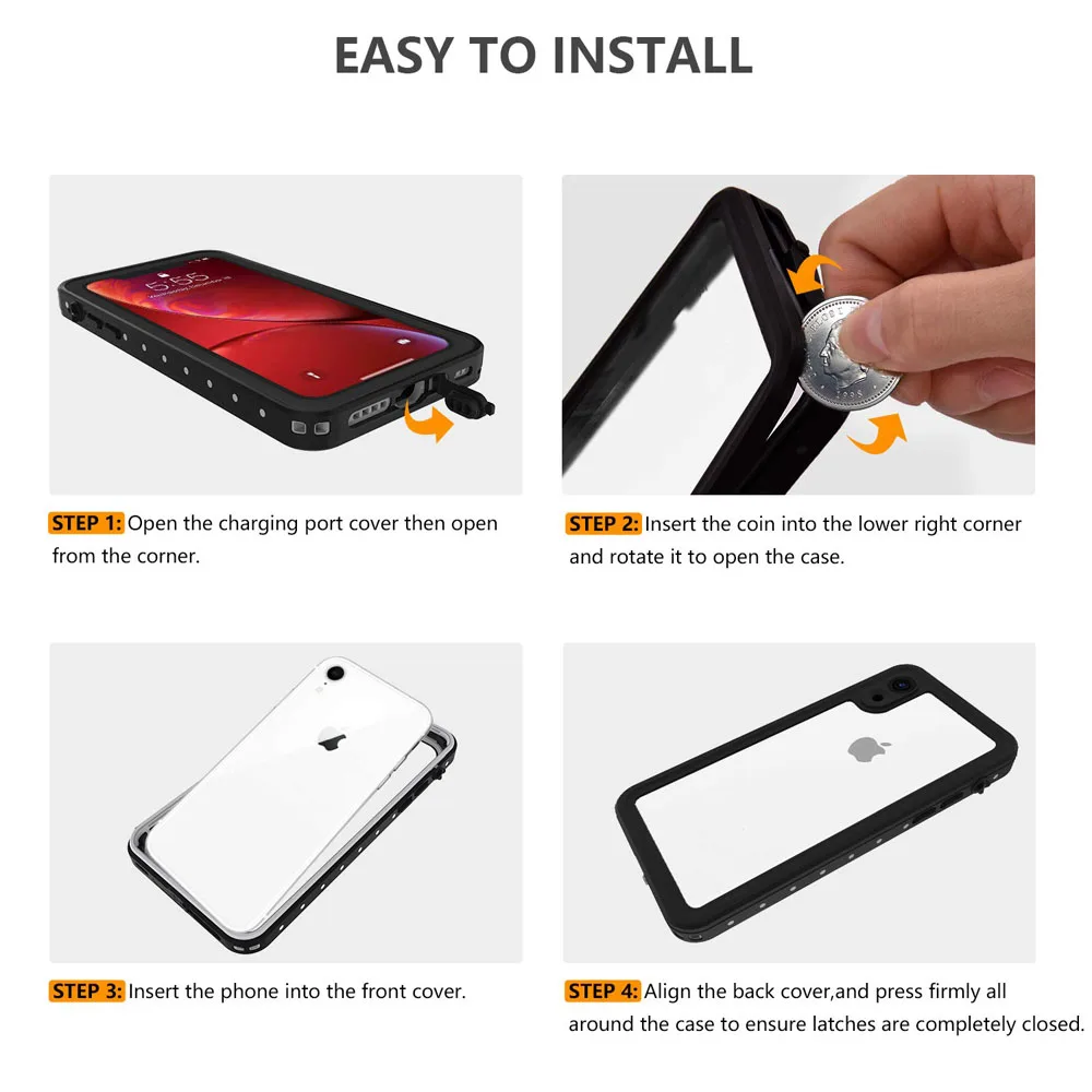 Custom Clear Full Sealed Underwater Swimming Ip68 Shockproof Water