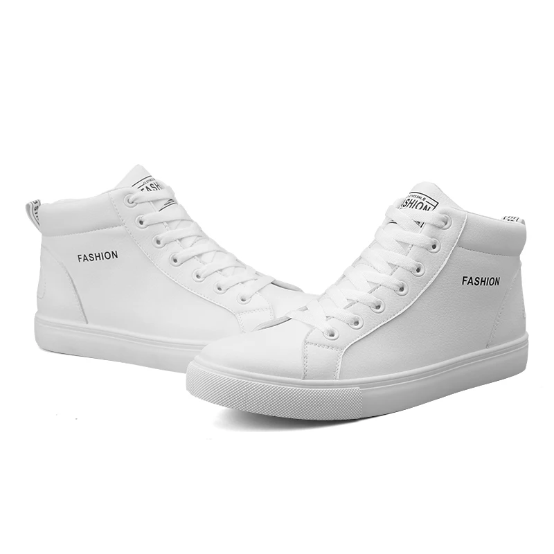 

Winter microfiber leather lovers high top with velvet board shoes cotton white running shoe size 35-44, White,black or customized color