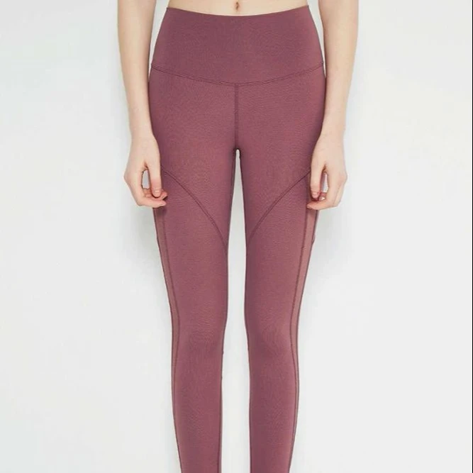 

Mesh Yoga Pants Women With Side Pocket Slim Web Red Fitness Dance Clothing High Waist Quick Dry Sport Leggings