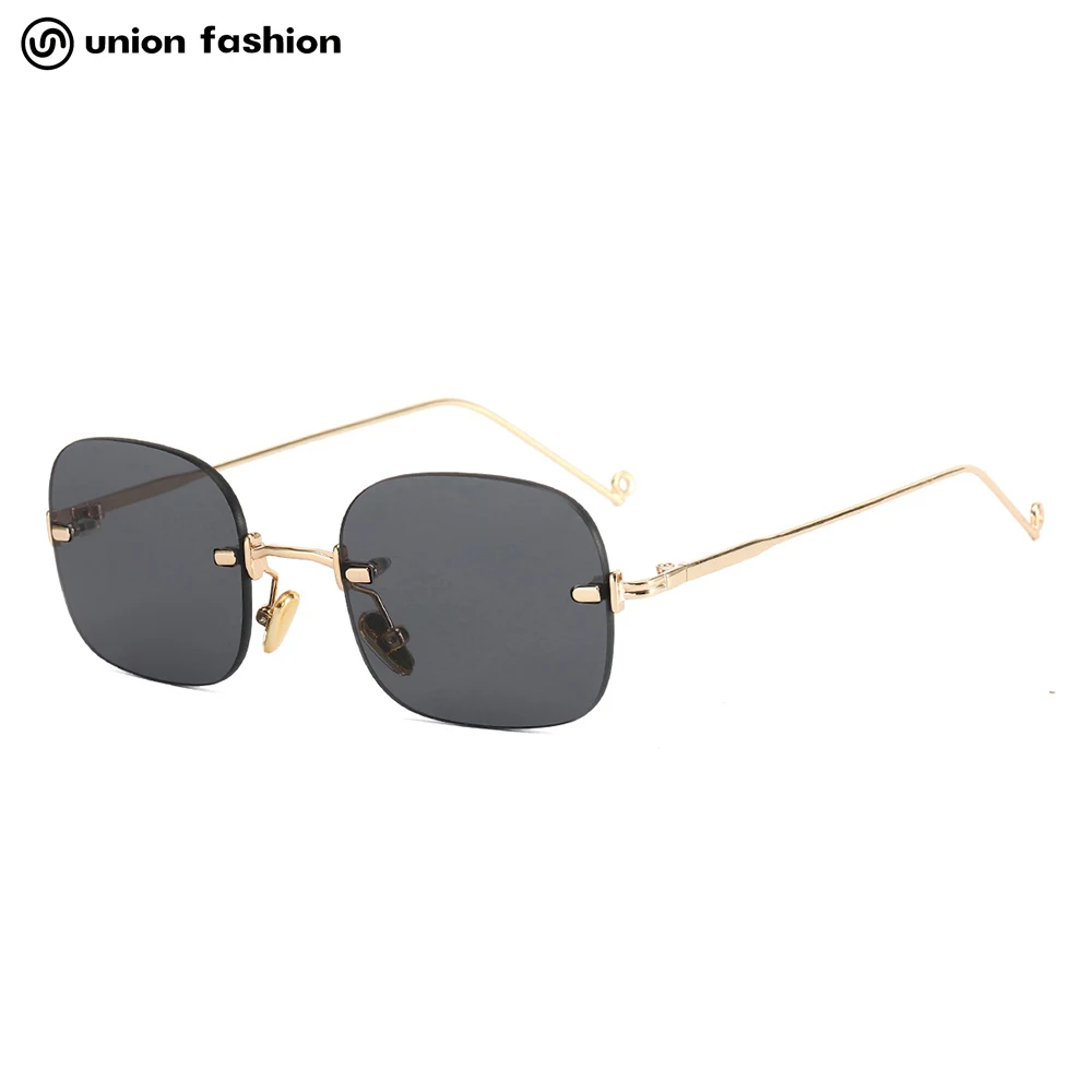 

Luxury Inspired Vendors Vintage Oval Sun Glasses Rimless Sunglasses for Women