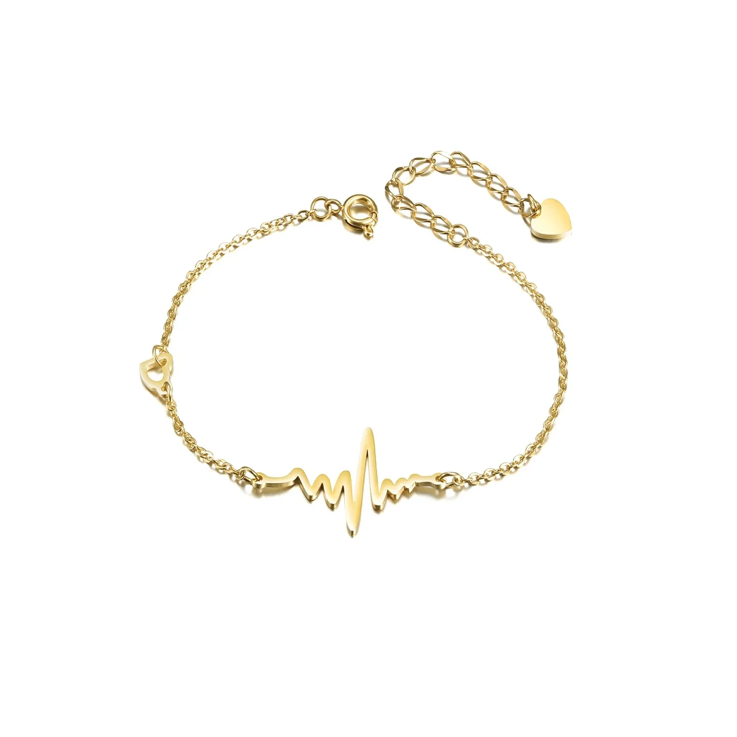 

2021 hot selling stainless steel jewelry bracelet Heart Bracelets bangles gold jewelry accessories wholesale
