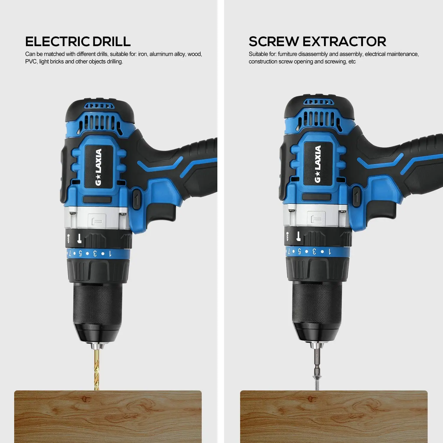 Galaxia Lithium 20v Cordless 13mm Metal Keyless Chuck Dual Speed Impact