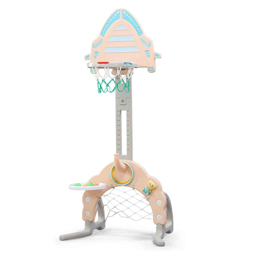 

Aircraft theme indoor multifunction plastic kids play fun basketball stand set, Customized