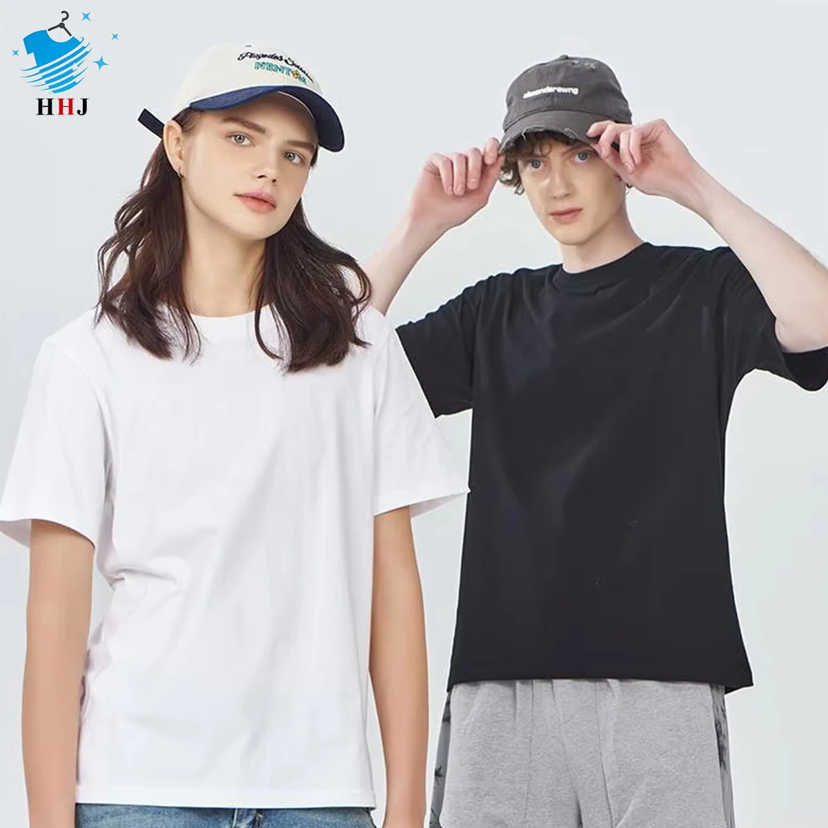 Factory Direct 220g Combed Compact Cotton Short Sleeve T-Shirt Blank Customizable Logo Super Convenient for Men and Women