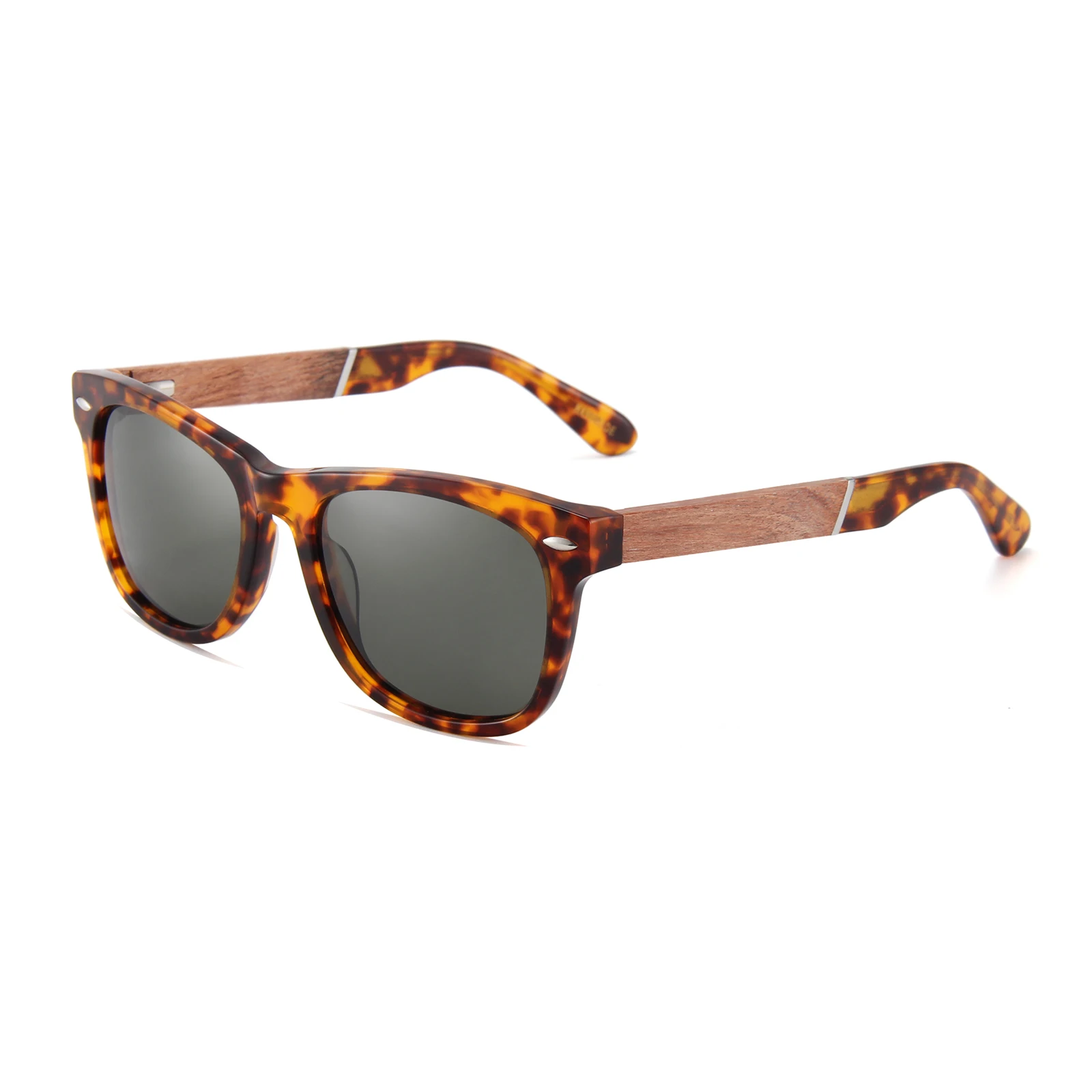 

2020 high quality new design Acetate frame wood temple sunglasses wholesale with logo, Multi colors