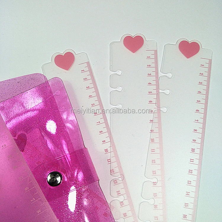 cute a5 a6 transparent pp ruler