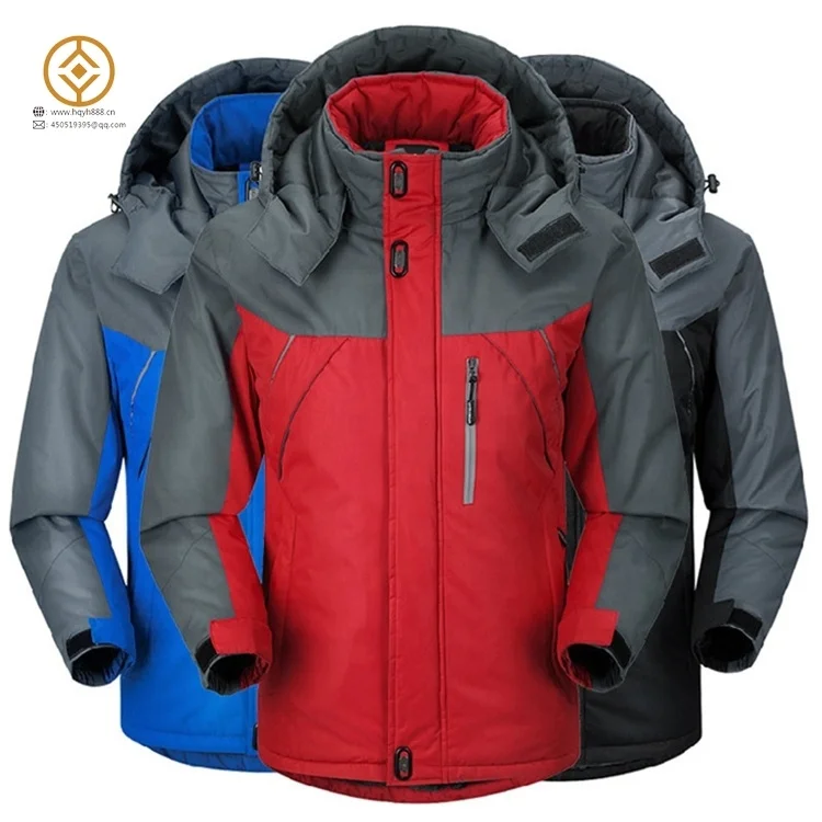 

Men Winter Thick Velvet Windproof Down Coat High Quality Male Waterproof Plus fleece warm jacket Flash bar wholesale, Red,black,blue,army green