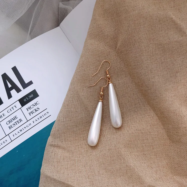 

fashion trendy wholesale pearl tear drop earrings