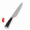 China Supplier Mealear Newest Wood Handle 7CR17MOV Steel Damascus Pattern Kitchen Cutting Chef Knife