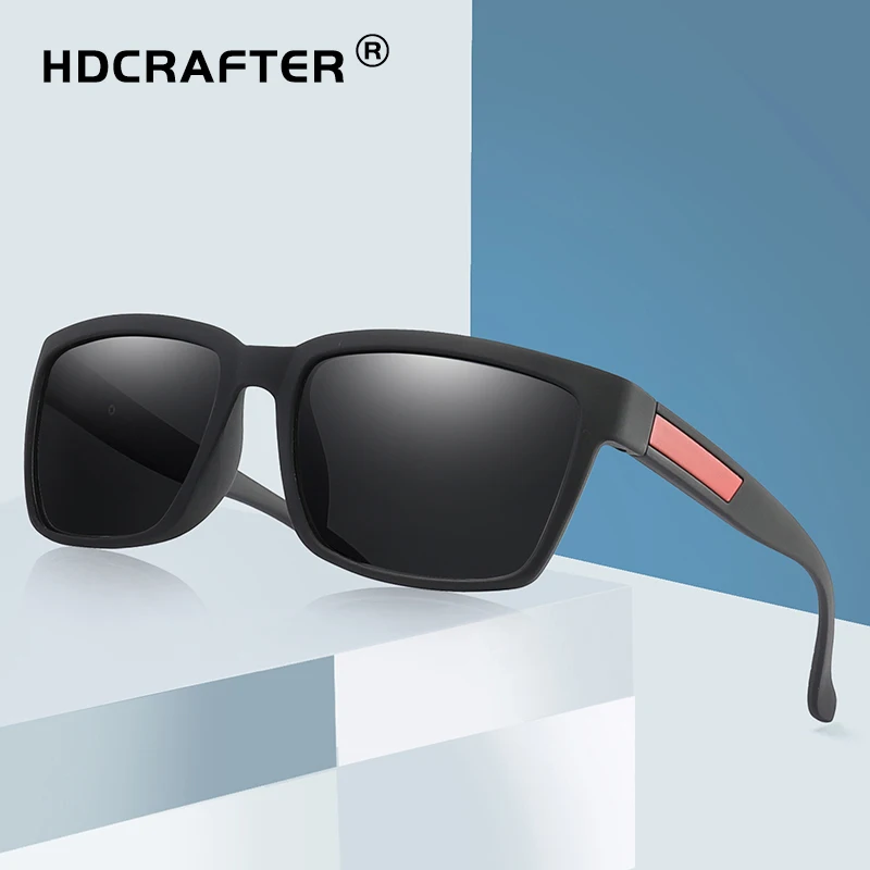 

HDCRAFTER 2021 Metal Polarizer Reflective Sunglasses Male Prescription Glasses Sports Sunglasses Dazzle Colour Mirror Retro Men