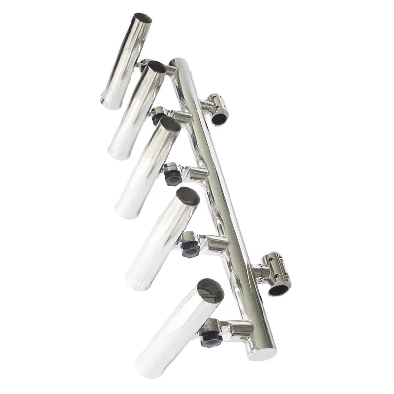 

New design 5-tube stainless steel fishing rod holder