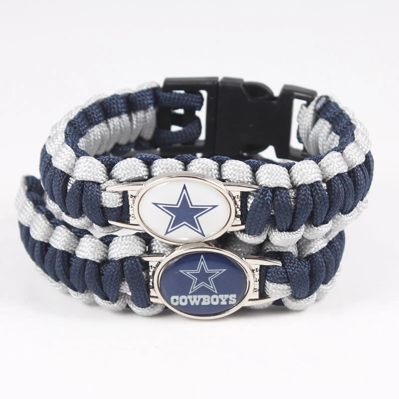 

NEW Fashion NFL National Football League Cowboys paracord bracelet with logo, Customized color