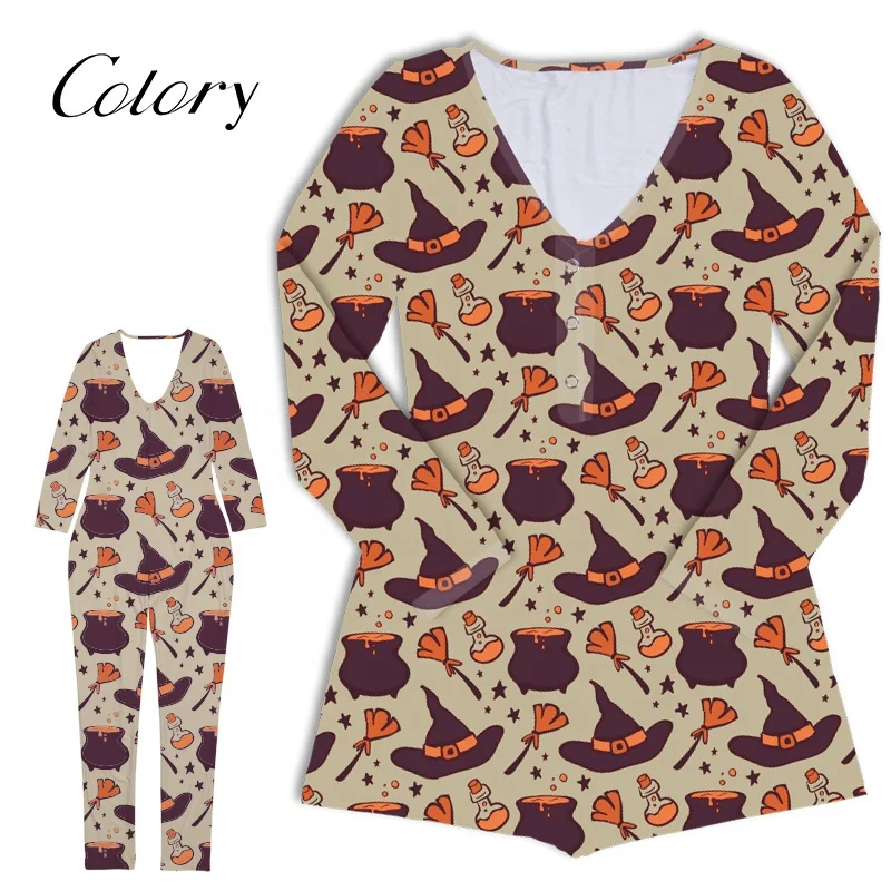 

Sexy And Slim Fit For Women's Onesie Pajamas New Design Style For Halloween, Customized color