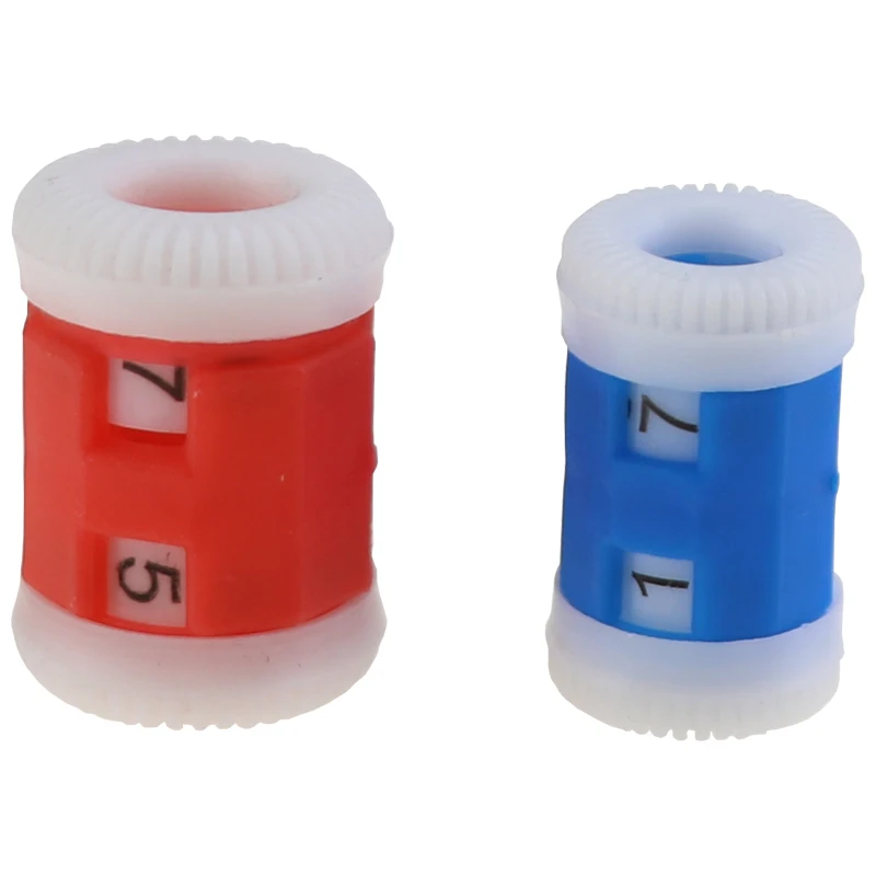 

1 Large (Random Color) +1 Small (Random Color) Plastic Knit Knitting Needles Row Counter (Large 2.2 * 1.5cm+Small 2.2 * 1.2cm)