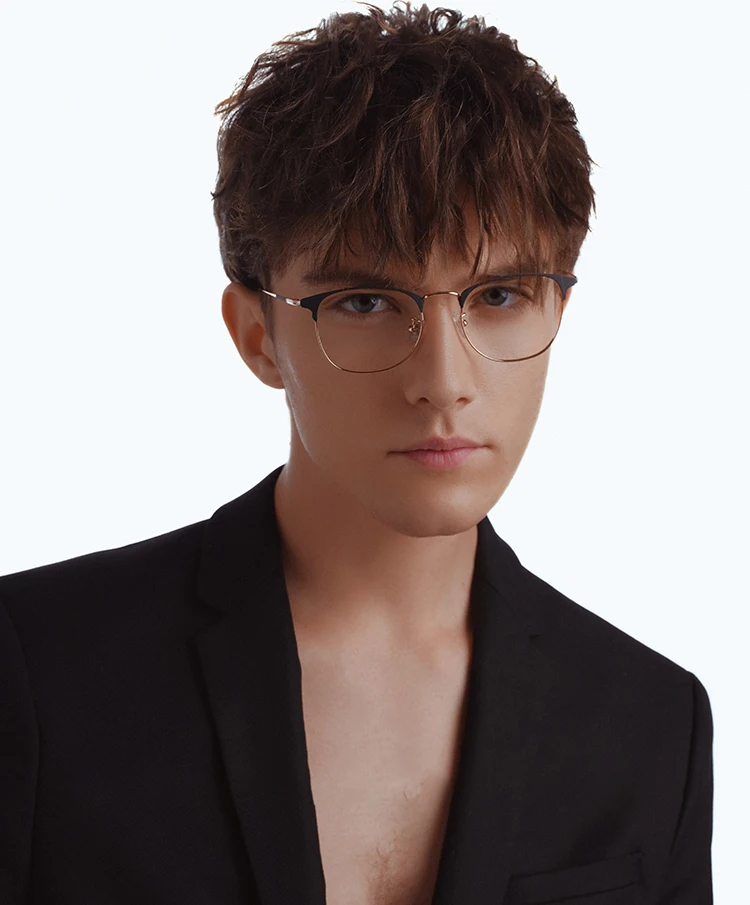 

2020 New Style Full Frame Metal Titanium Fashion Eye Frames Optical For Men