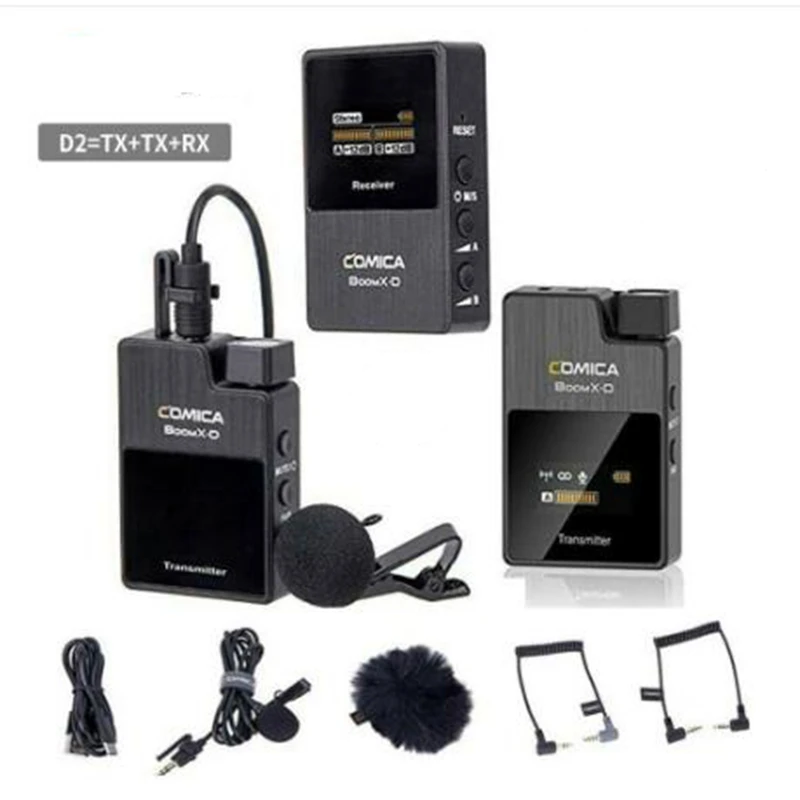 

COMICA BoomX D2 Professional Mini 2.4G Digital Wireless Camera Microphone with Mono/Stereo Switchable Output Modes