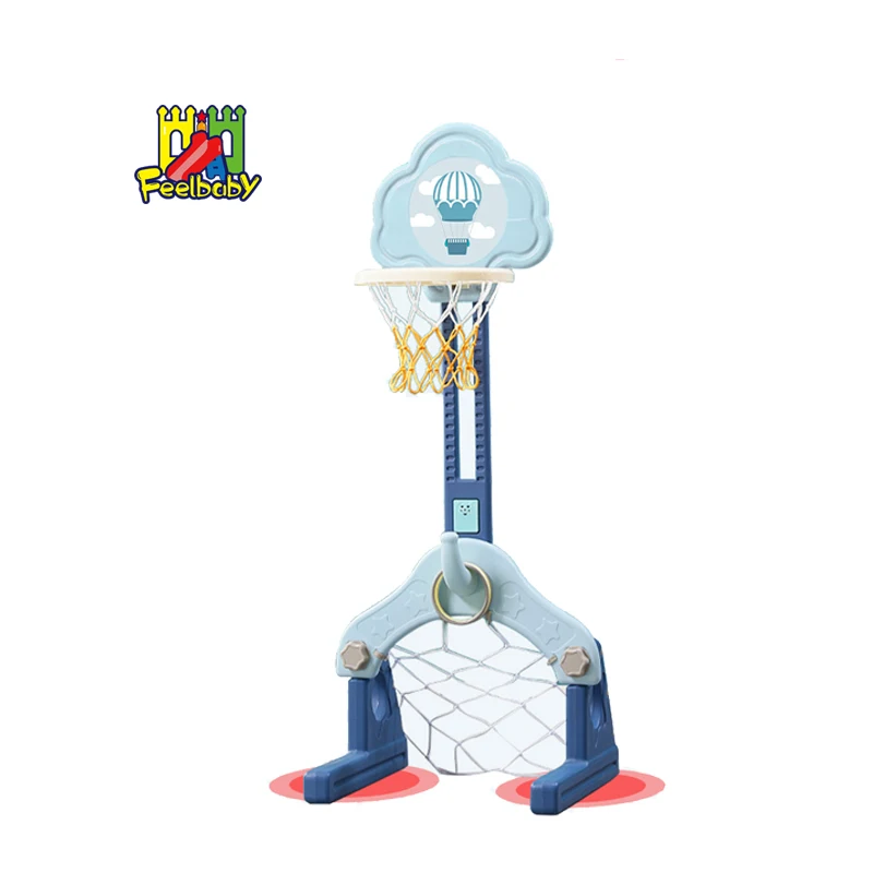 

Feelbaby kids plastic indoor portable basketball ring stand toy, Red, blue