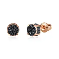 

LUOTEEMI New Fashion Hip Hop Jewelry CZ Stud Earrings for Men