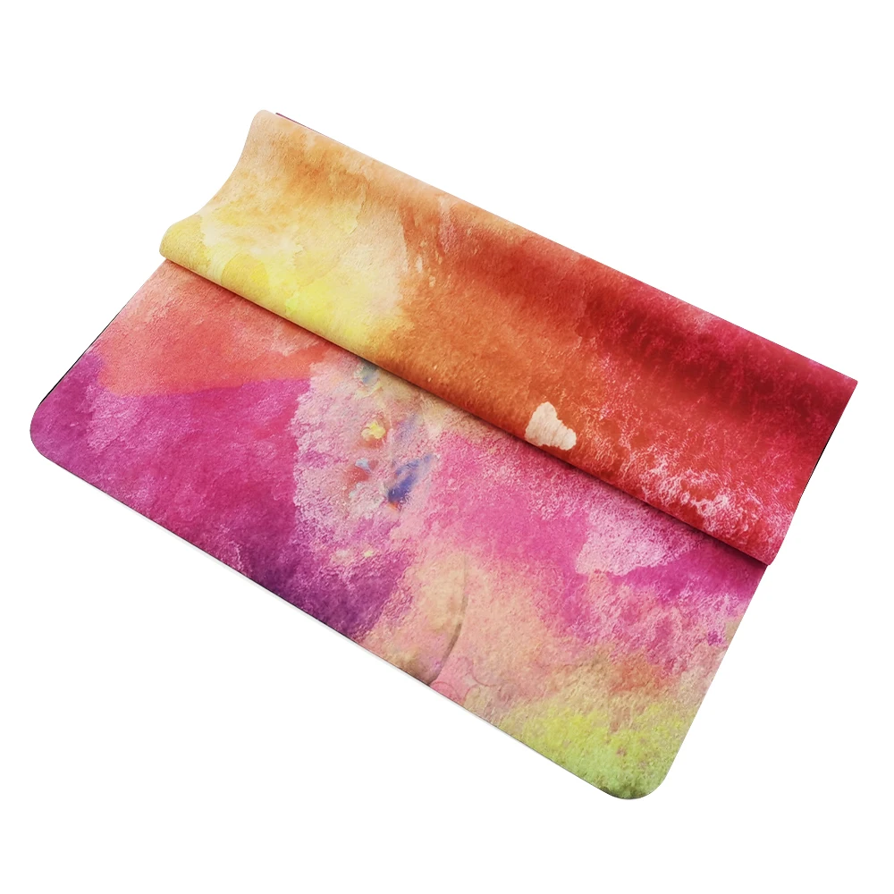 

Yugland wholesale eco friendly colorful natural rubber suede yoga mat, Color printing