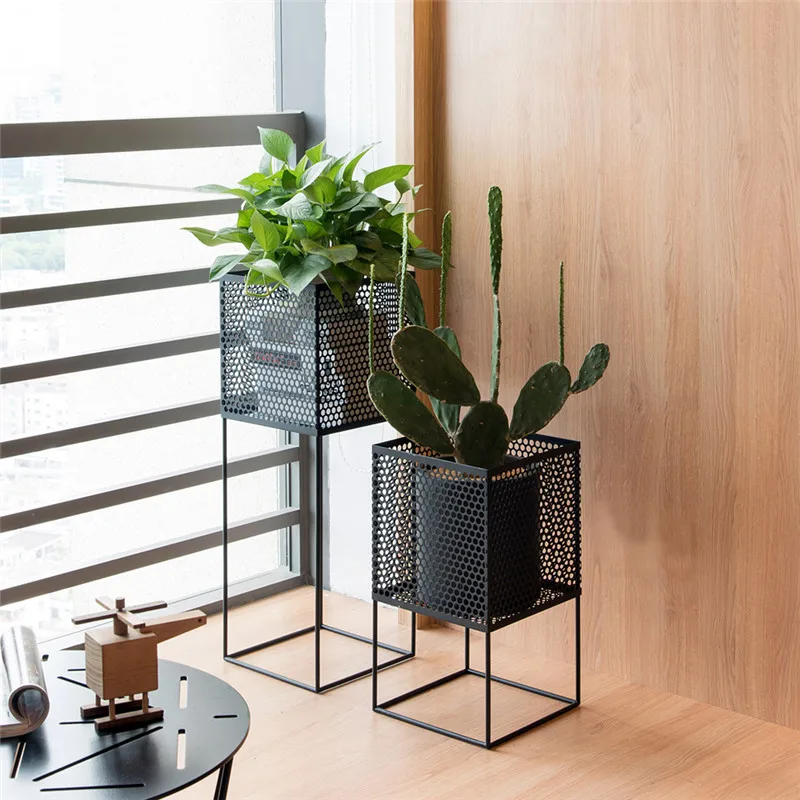 Promotion New design modern iron garden flower stands Flower Rack