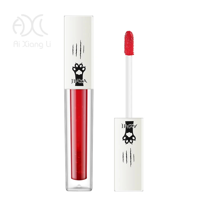 

JIAYA Lipstick solution Very bright color Not easy to fade Non stick cup Moistening nourishment Cute cat paw print