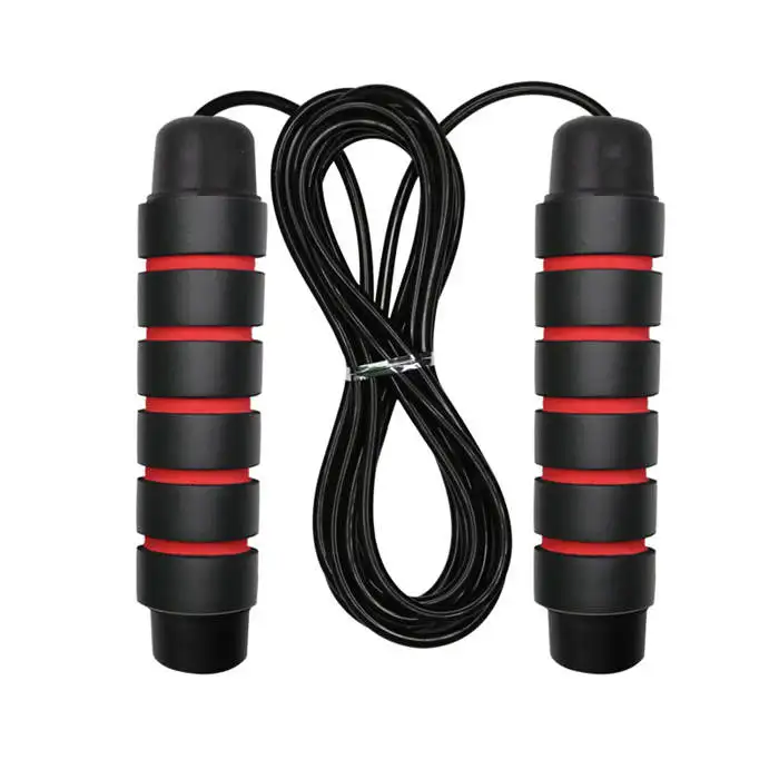 

Bearing foam handle steel wire jump rope training equipment gym heavy jump rope, Green,blue,red